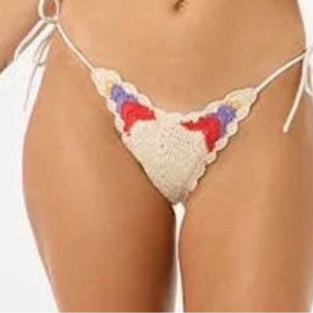 RipCurl side tie elastic crotchet bikini bottom